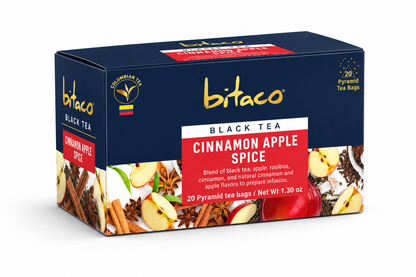 Bitaco Té Negro Cinnamon Apple Spice - Caja x 20 sobres