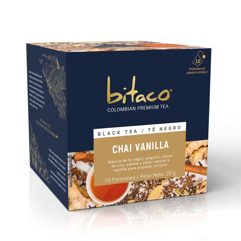 Bitaco Té Negro Chai Vanilla  - Caja x 10 sobres