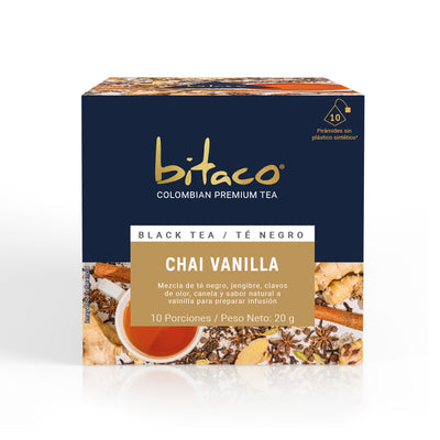 Bitaco Té Negro Chai Vanilla  - Caja x 10 sobres