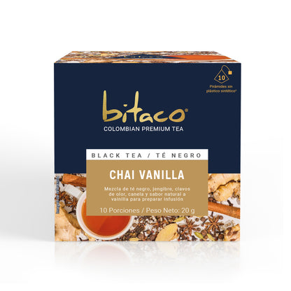 Bitaco Té Negro Chai Vanilla  - Caja x 10 sobres