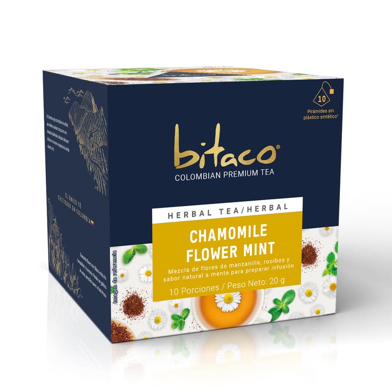 Bitaco Aromática Chamomile Flower Mint - Caja x 10 sobres