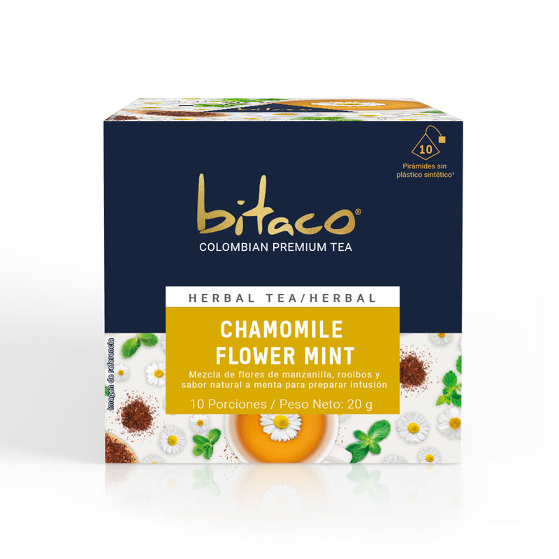 Bitaco Aromática Chamomile Flower Mint - Caja x 10 sobres