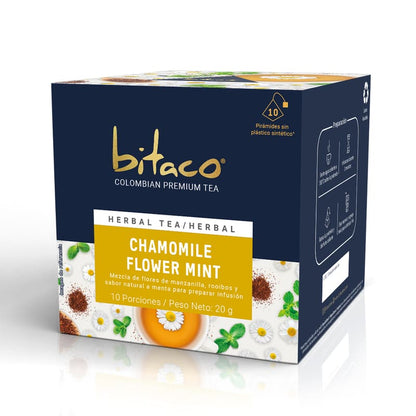 Bitaco Aromática Chamomile Flower Mint - Caja x 10 sobres