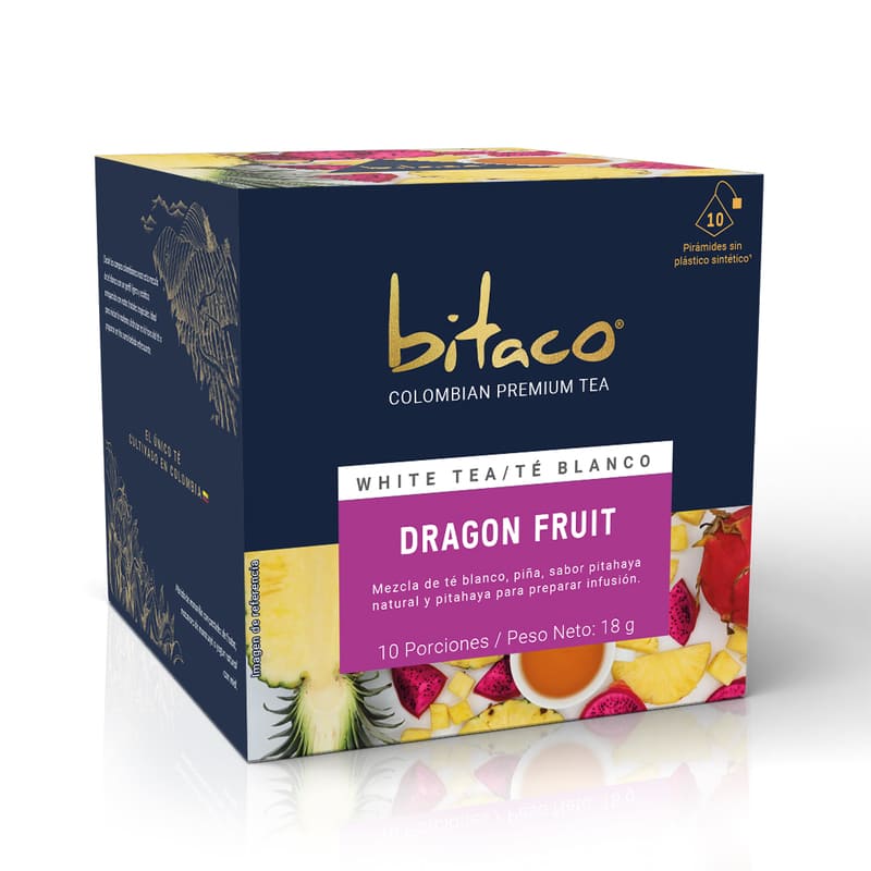 Bitaco Té Blanco Dragon Fruit - Caja x 10 sobres
