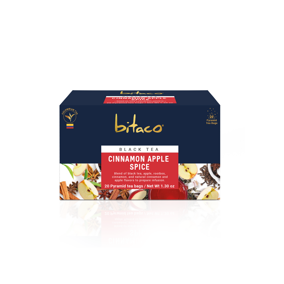 Bitaco Té Negro Cinnamon Apple Spice - Caja x 20 sobres