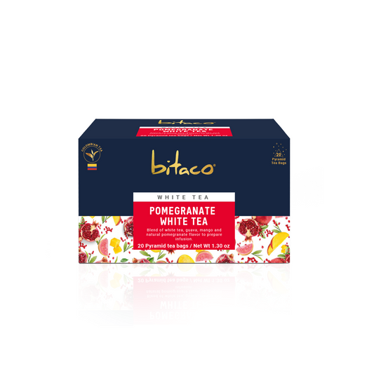 Bitaco Té Blanco Pomegranate - Caja x 20 sobres