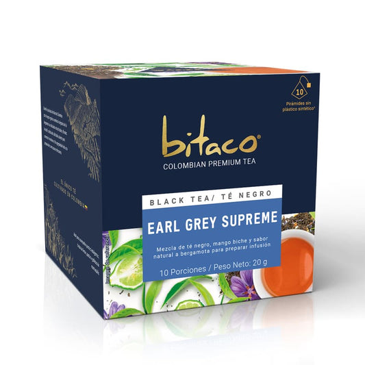 Bitaco Té Negro Earl Grey Supreme - Caja x 10 sobres