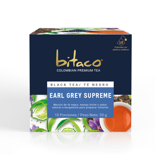 Bitaco Té Negro Earl Grey Supreme - Caja x 10 sobres