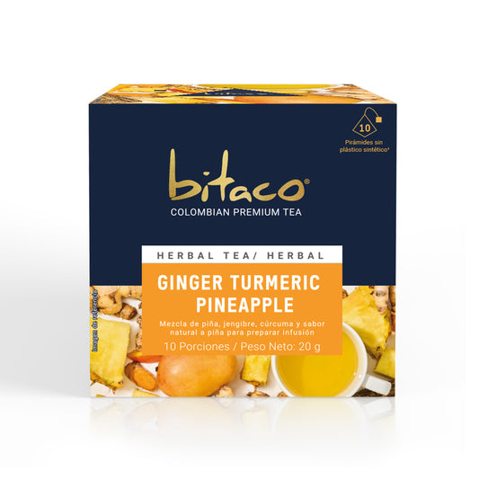 Bitaco Aromática Ginger, Turmeric, Pineapple - Caja x 10 sobres