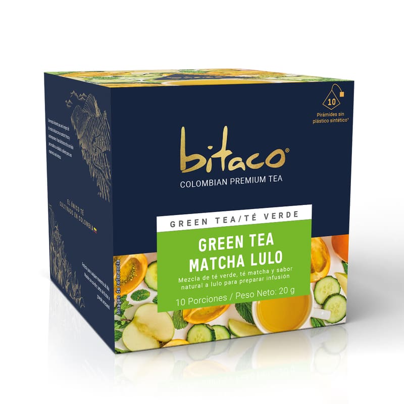 Bitaco Té Verde Matcha Lulo  - Caja x 10 sobres