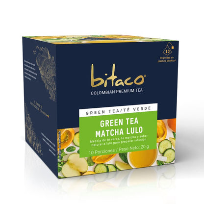 Bitaco Té Verde Matcha Lulo  - Caja x 10 sobres