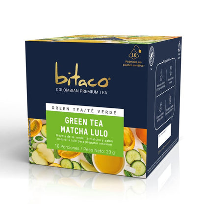 Bitaco Té Verde Matcha Lulo  - Caja x 10 sobres
