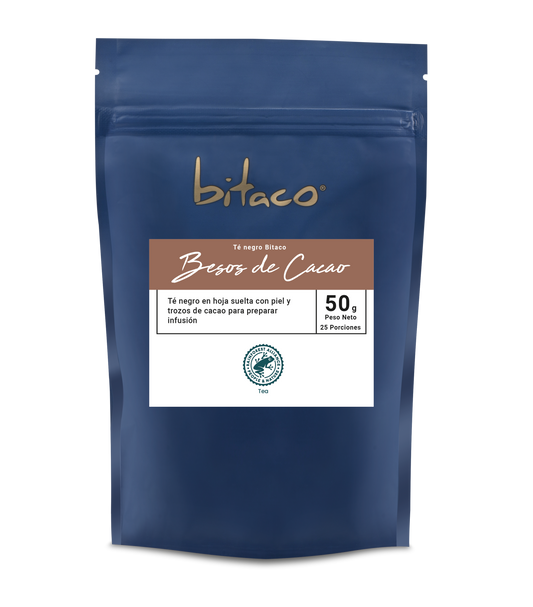 Bitaco Té Negro Besos de Cacao x 50 g